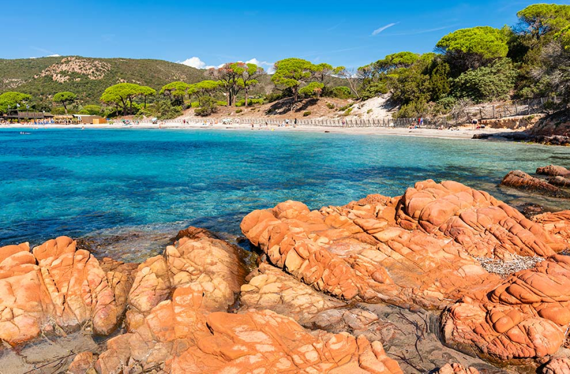 Plage de Palombaggia à Portivechju