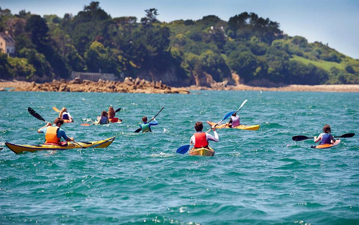 Kayaking along the Corsican coast