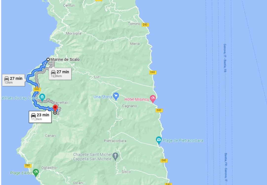 carte cap corse 2