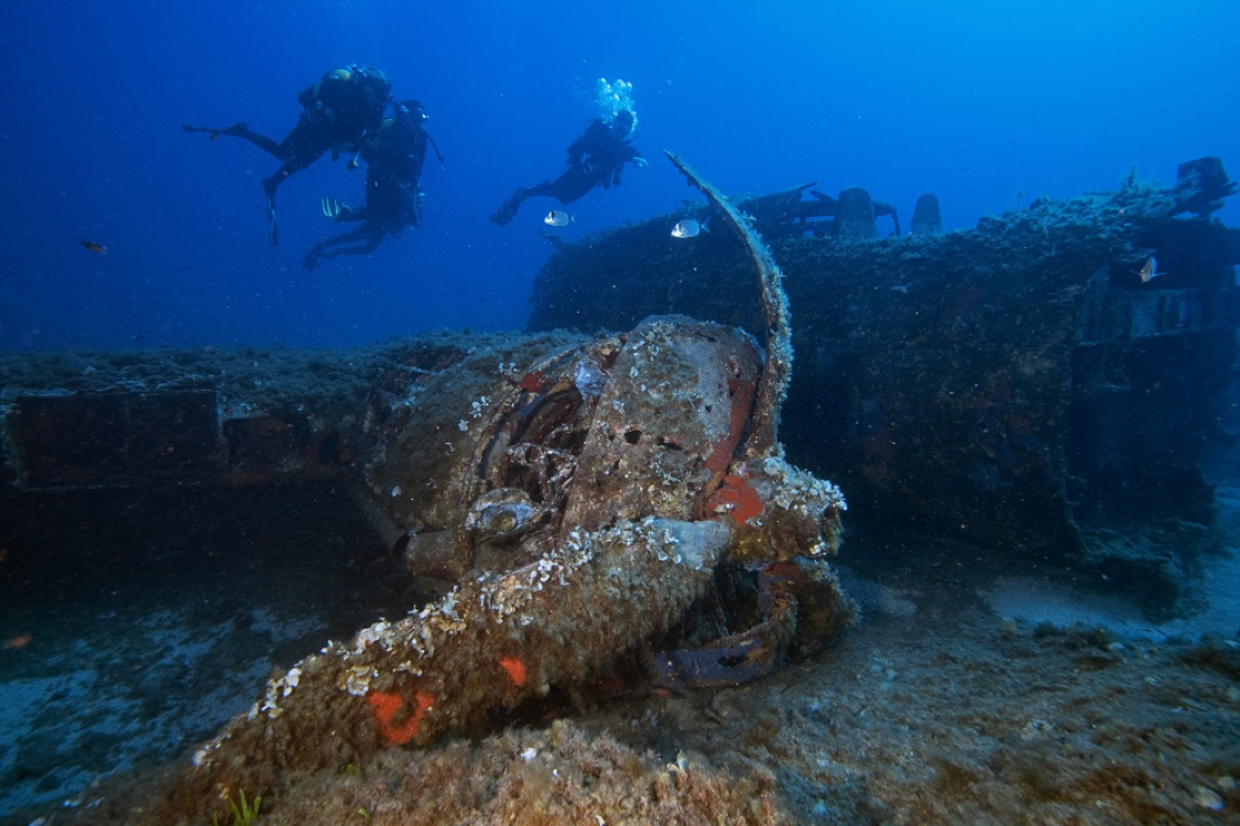 Epave du B17 - Calvi Corse ©Plongez !