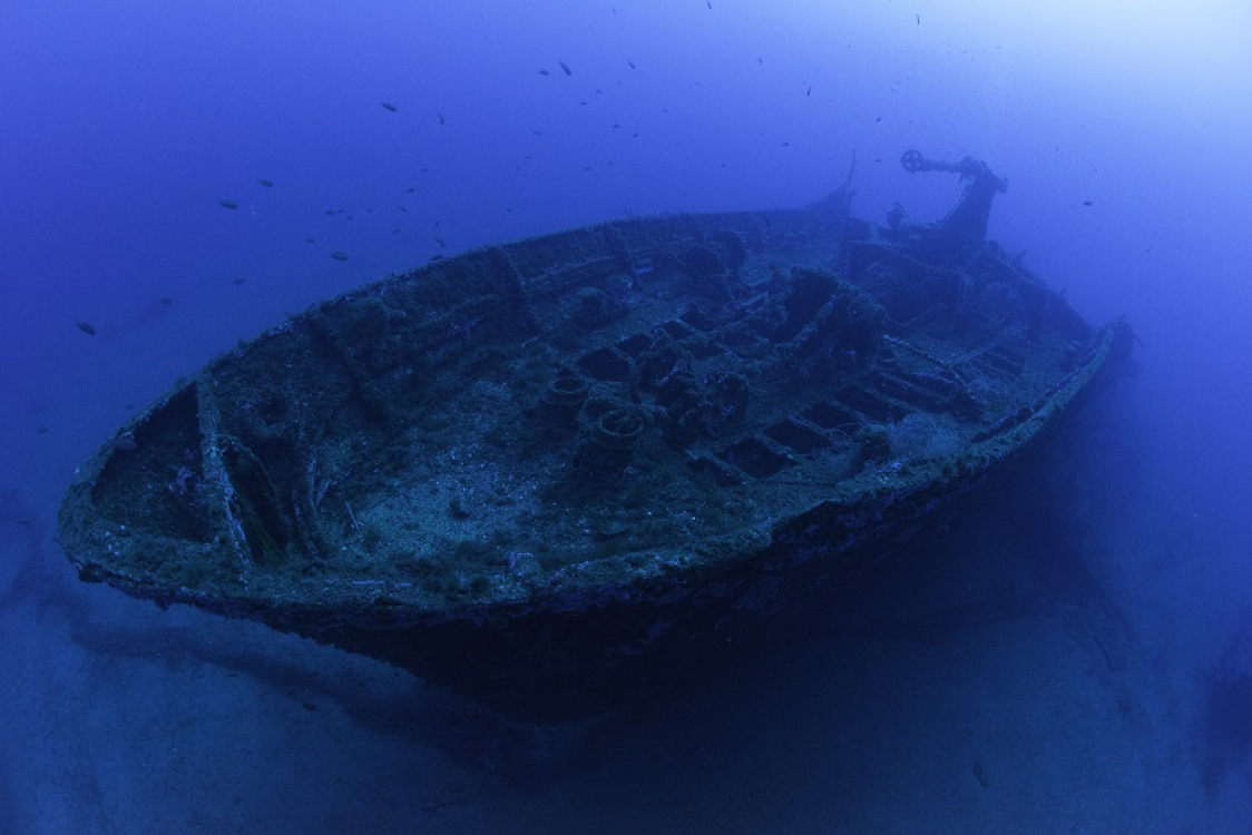 Epave Insuma Plongée Sous Marine Proue Cap Corse ©Nicolas Barraqué 