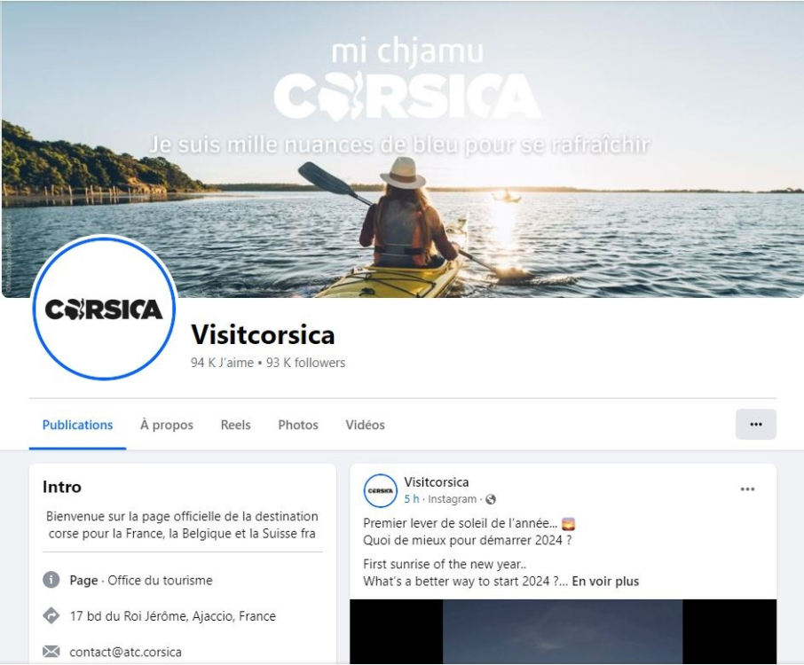 Facebook -  Visit Corsica
