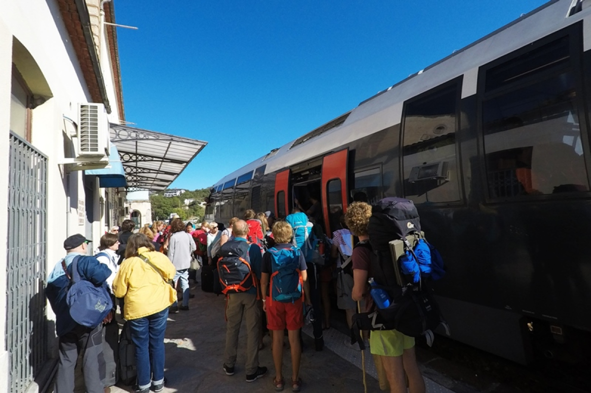 Les voyageurs prêts à embarquer !