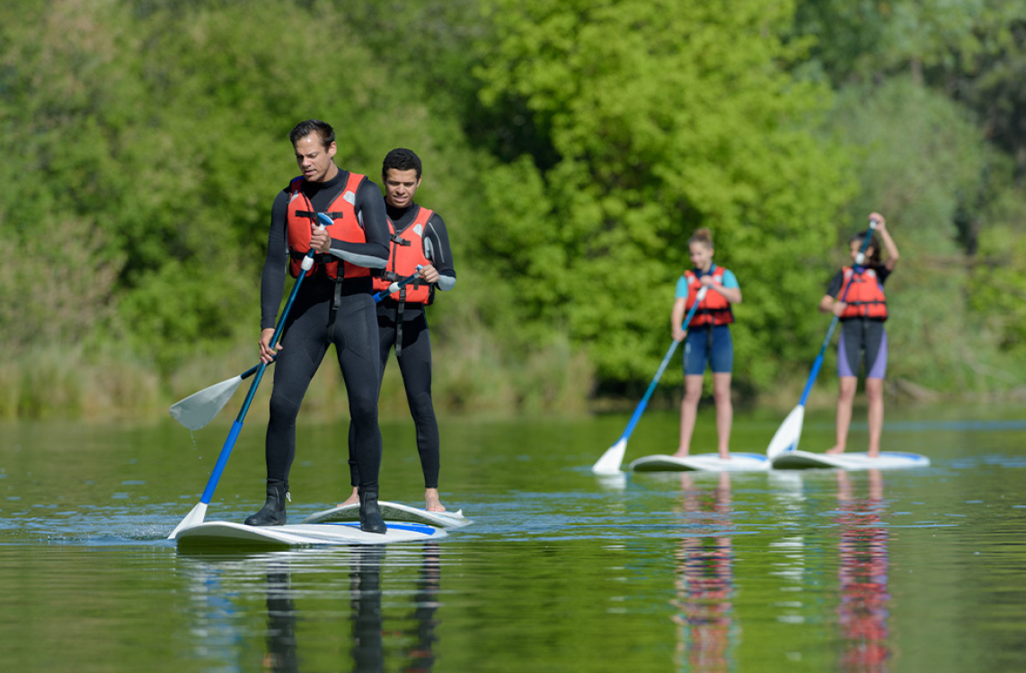 Photo d’un groupe de randonnée paddle